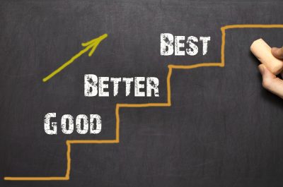 Good – Better – Best. Black bacground