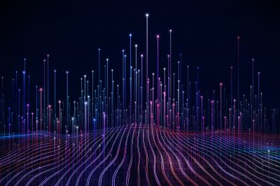 Abstract dot point connect with gradient line