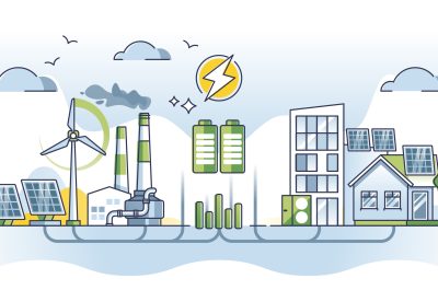 Distributed energy generation with sustainable power sources outline concept