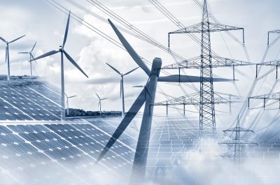 Power supply with solar energy and wind power